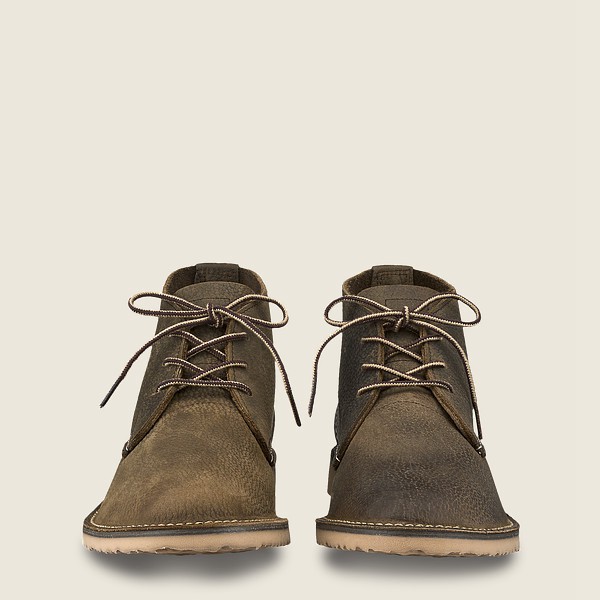 Red Wing Heritage Sko Weekender - Chukka Roughneck Læder - Olivengrønne - Herre 0679-AESFC